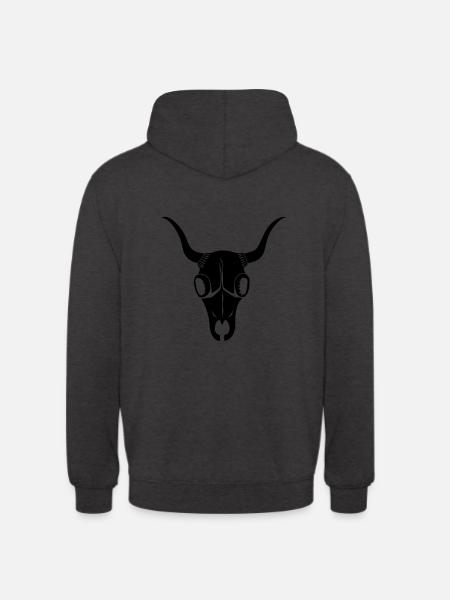 Bufa Skull Black - Unisex Hoodie - charcoal grey
