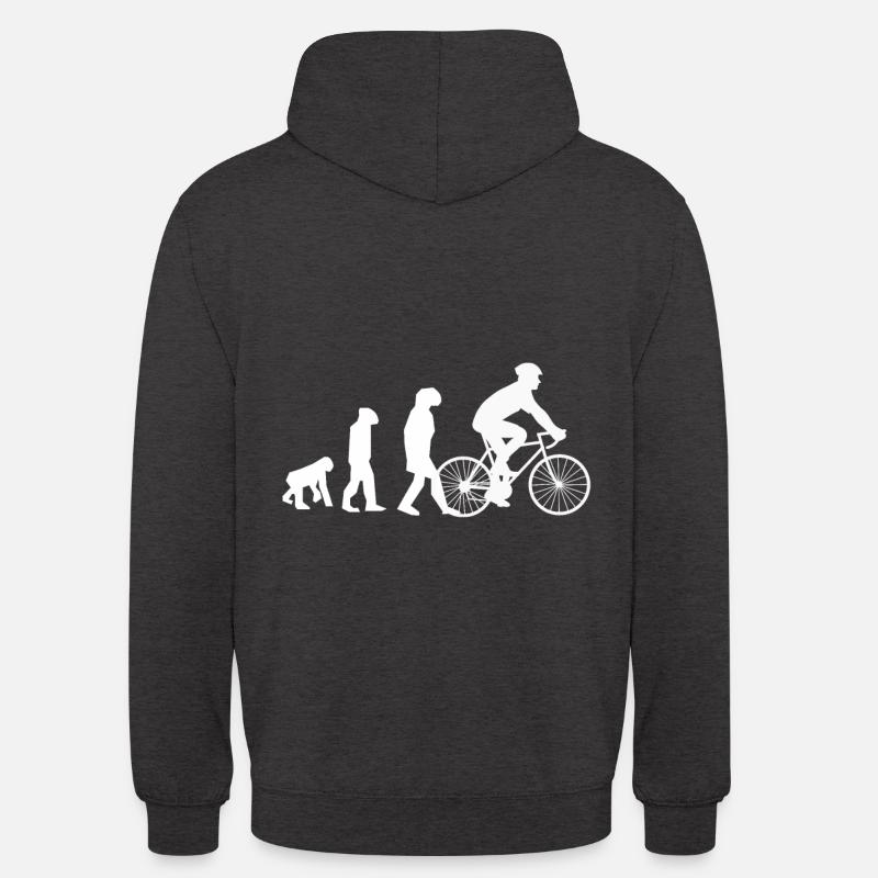Fahrrad Biker Evolution Geschenkidee - Unisex Hoodie - Anthrazit