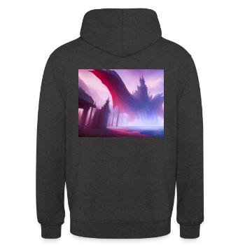 Fantasy-Welt - Unisex Hoodie - Anthrazit - Hinten - Michal (187cm)