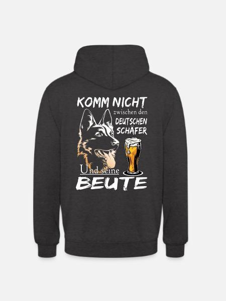 Schäfer Hund Bier - Schäferhunde Design - Unisex Hoodie - Anthrazit