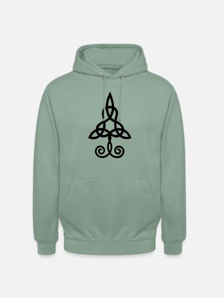 Baum und Natur (Schwarz) - Unisex Hoodie - Graugrün