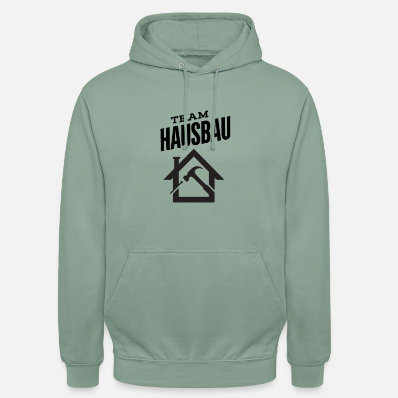 Construction de maisons d’équipe - Sweat-shirt à capuche unisexe - vert-de-gris
