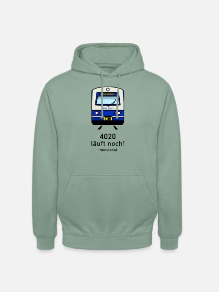 4020 läuft noch - Unisex Hoodie - Graugrün
