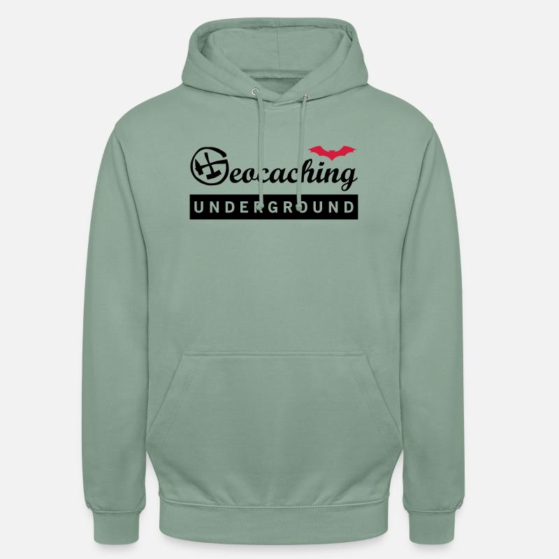 Geocaching Underground 2farbig transparent - Unisex Hoodie - Graugrün
