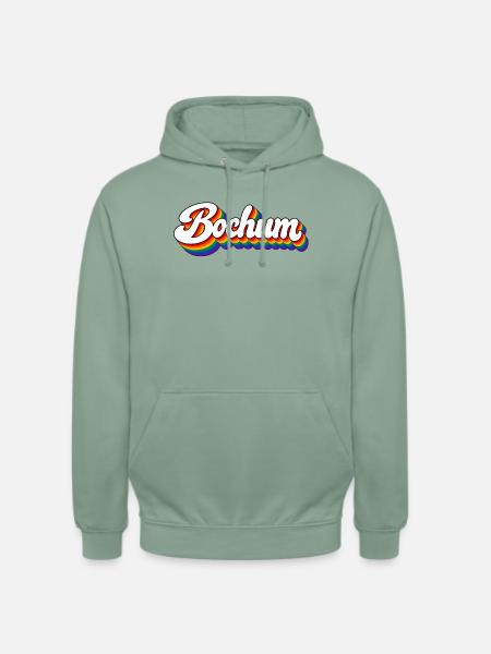 Bochum - Regenbogen - Ruhrpott - Deutschland - Unisex Hoodie - Graugrün