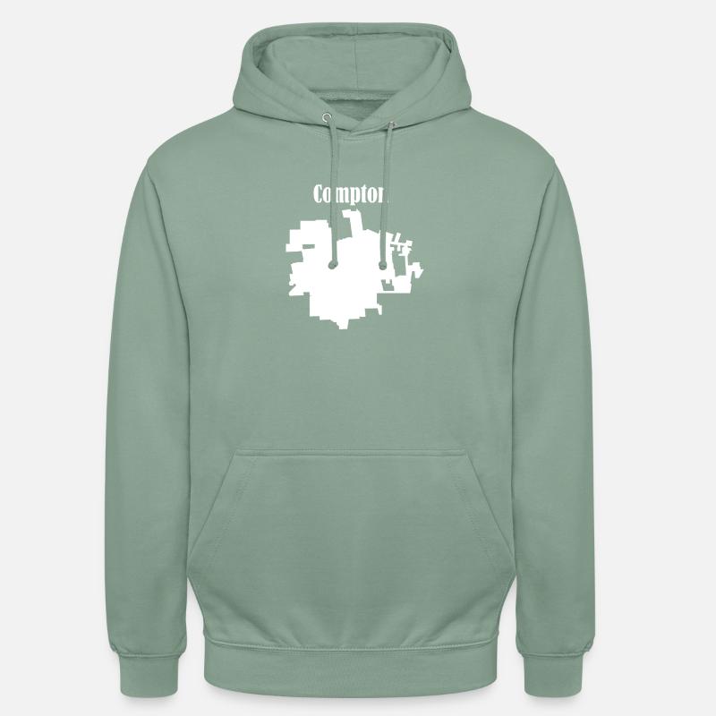 Compton - Sweat-shirt à capuche unisexe - vert-de-gris