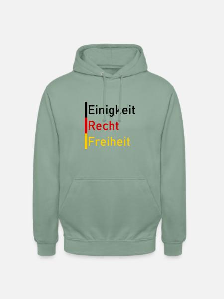 Einigkeit Recht Freiheit - Unisex Hoodie - Graugrün