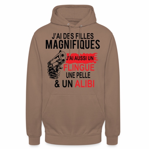 J'AI DEUX FILLES MAGNIFIQUES Best t-shirts 25% - Sweat-shirt à capuche unisexe