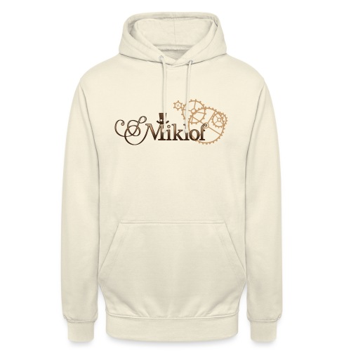 miklof logo gold wood gradient 3000px - Unisex Hoodie