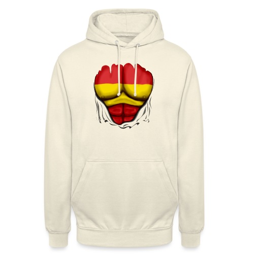 España Flag Ripped Muscles six pack chest t-shirt - Unisex Hoodie