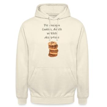Cookie - Unisex Hoodie - Vanille-Milchshake - Vorne - Alina (178cm) & Michal (187cm)