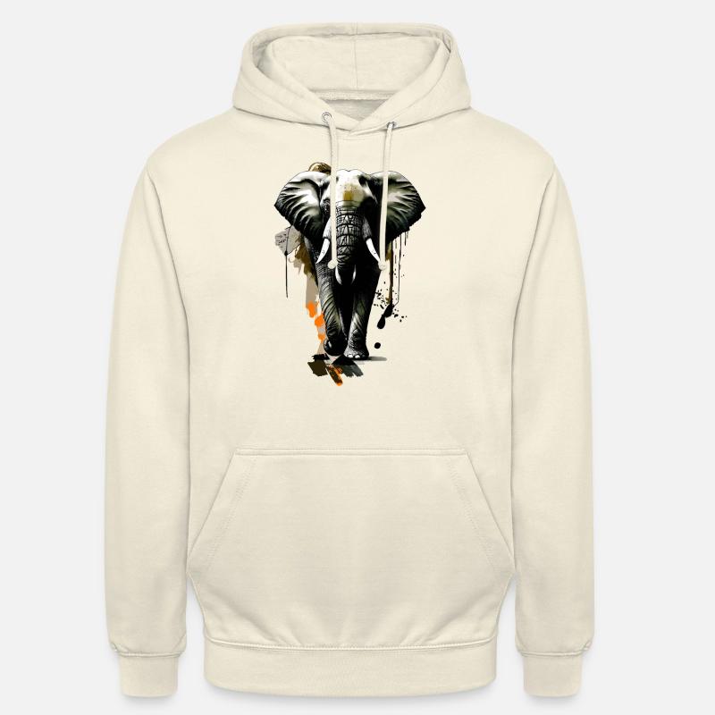 Éléphant savane afrique - Sweat-shirt à capuche unisexe - vanille