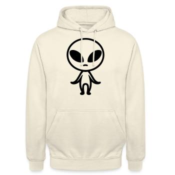 alien - Sweat-shirt à capuche unisexe - vanille - Devant - Alina (178cm) & Michal (187cm)