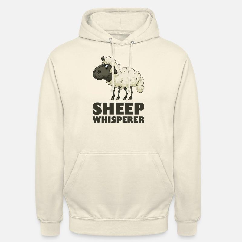Moutons murmurant des moutons - Sweat-shirt à capuche unisexe - vanille