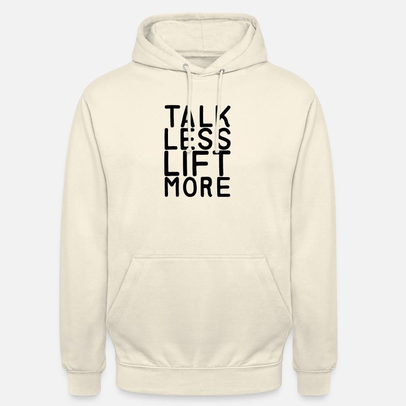 Parler moins soulever plus 7 - Sweat-shirt à capuche unisexe - vanille