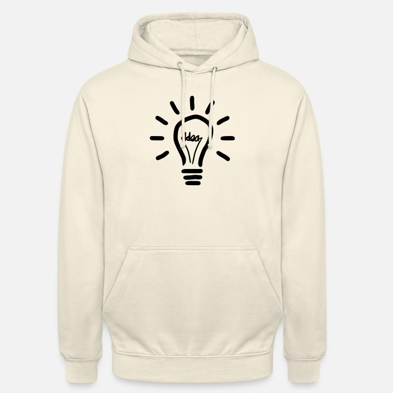 Light Bulb Idea Wire Font - Unisex Hoodie - vanilla