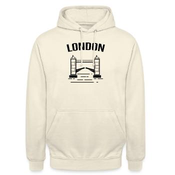 London - Unisex Hoodie - vanilla - Front - Alina (178cm) & Michal (187cm)