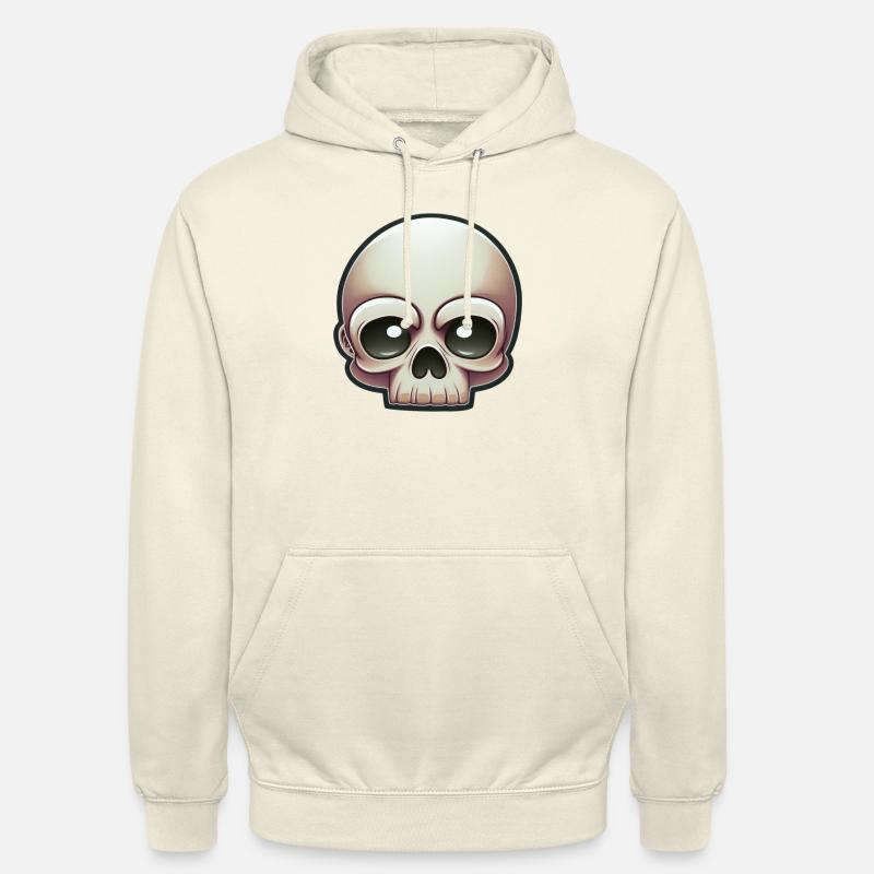 Skull Prankster: Cartoon Skull - Sweat-shirt à capuche unisexe - vanille