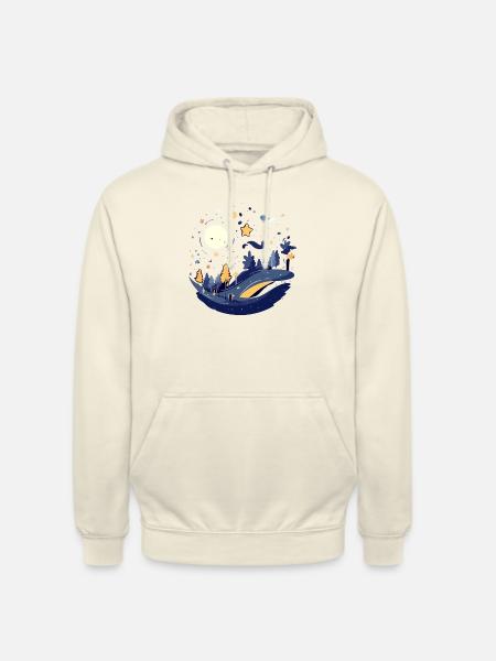 La route des étoiles - Sweat-shirt à capuche unisexe - vanille