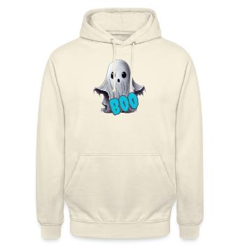 Boo the Ghost - Unisex Hoodie - vanilla - Front - Alina (178cm) & Michal (187cm)