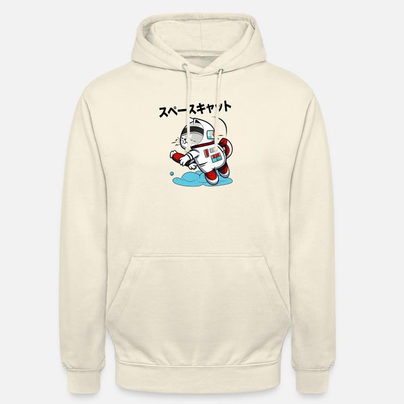 CHAT DE L’ESPACE JAPONAIS - Sweat-shirt à capuche unisexe - vanille