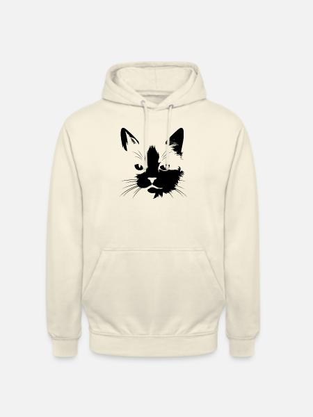 Chat, Motif De Chat - Sweat-shirt à capuche unisexe - vanille