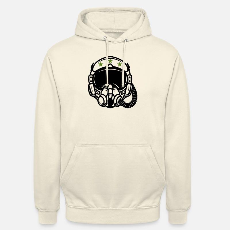 CASQUE PILOTE AVION DE CHASSE - Sweat-shirt à capuche unisexe - vanille