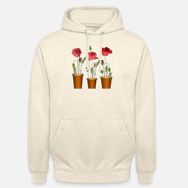 Fleur - Sweat-shirt à capuche unisexe - vanille