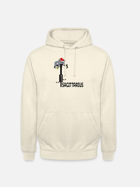 CHRISTMAS CYCLING DECEMBER SAGITTARIUS - Unisex Hoodie - vanilla
