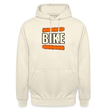 VÉLO CYCLISME PISTES CYCLABLES PNEU - Sweat-shirt à capuche unisexe - vanille - Devant - Alina (178cm) & Michal (187cm)