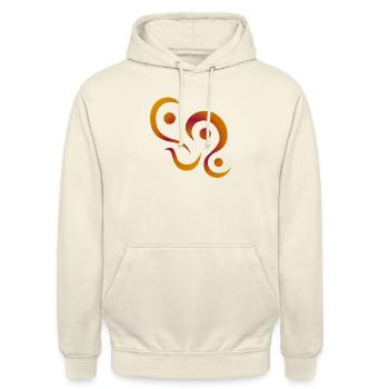 yoga_design_3 - Sweat-shirt à capuche unisexe - vanille - Devant - Alina (178cm) & Michal (187cm)