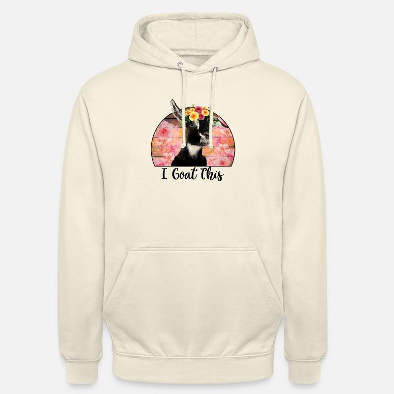 Je chèvre cette - Sweat-shirt à capuche unisexe - vanille