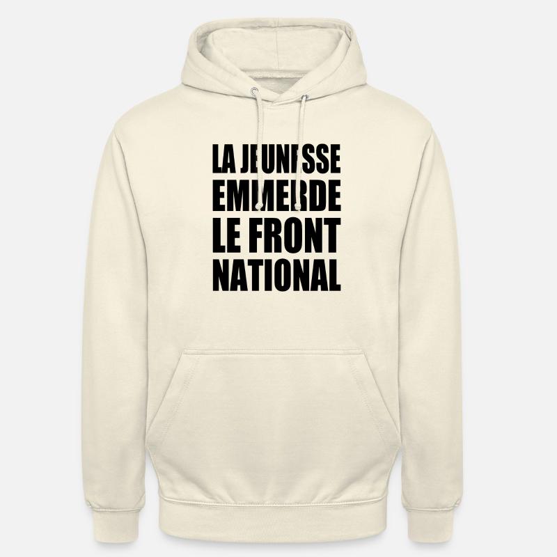 la jeunesse emmerde front national - Sweat-shirt à capuche unisexe - vanille