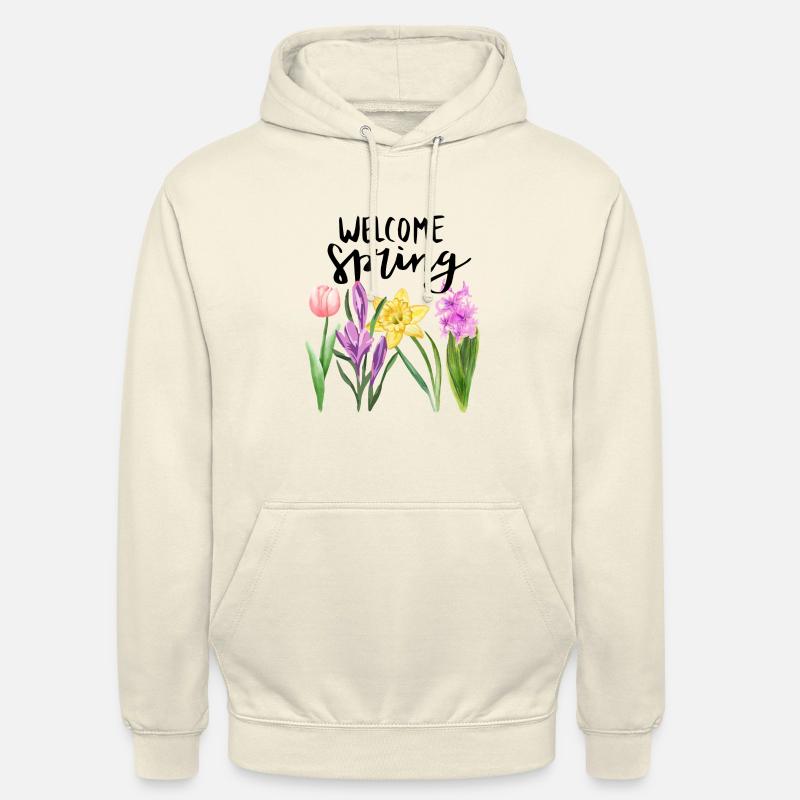Frühling "Welcome Spring" Design - Unisex Hoodie - Vanille-Milchshake