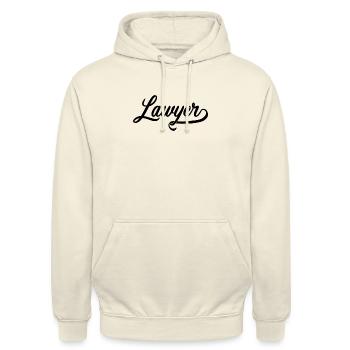 Lawyer - Unisex Hoodie - vanilla - Front - Alina (178cm) & Michal (187cm)