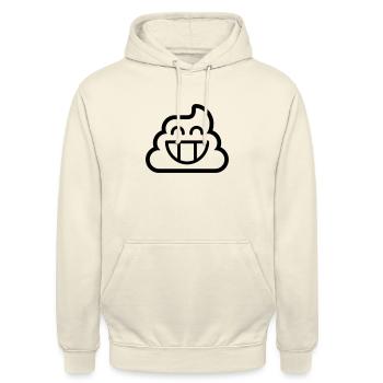 Emoji Poop 1c - Unisex Hoodie - Vanille-Milchshake - Vorne - Alina (178cm) & Michal (187cm)