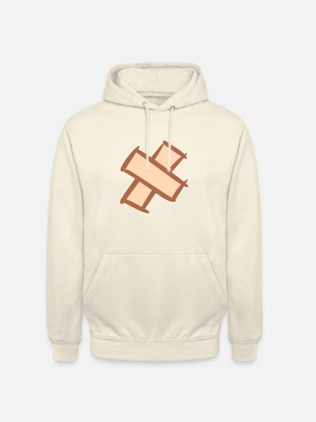 Pflasterkreuz. Pavement Cross. Wound plasters. - Unisex Hoodie - vanilla