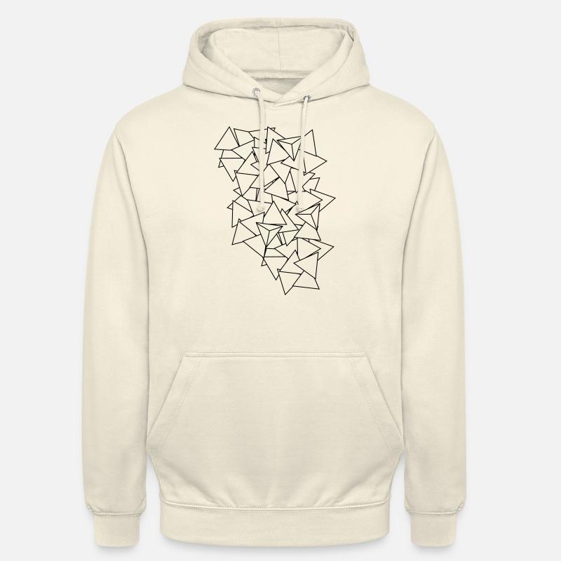 triangles - Sweat-shirt à capuche unisexe - vanille