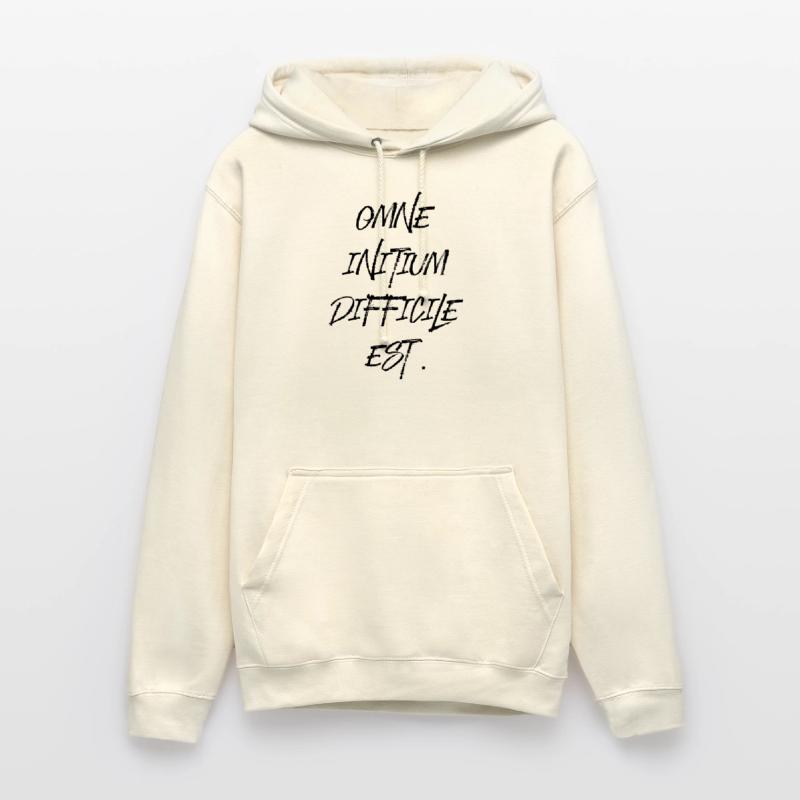 all beginning is difficult Latin quotation scripture Unisex Hoodie