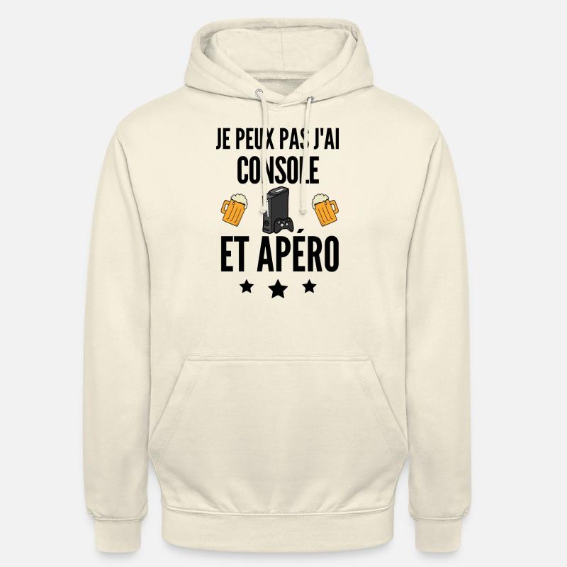 Console & Apéro : Mon Programme - Sweat-shirt à capuche unisexe - vanille