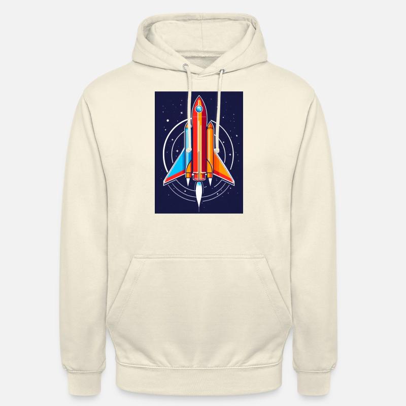 Fusée conquête spatiale - Sweat-shirt à capuche unisexe - vanille