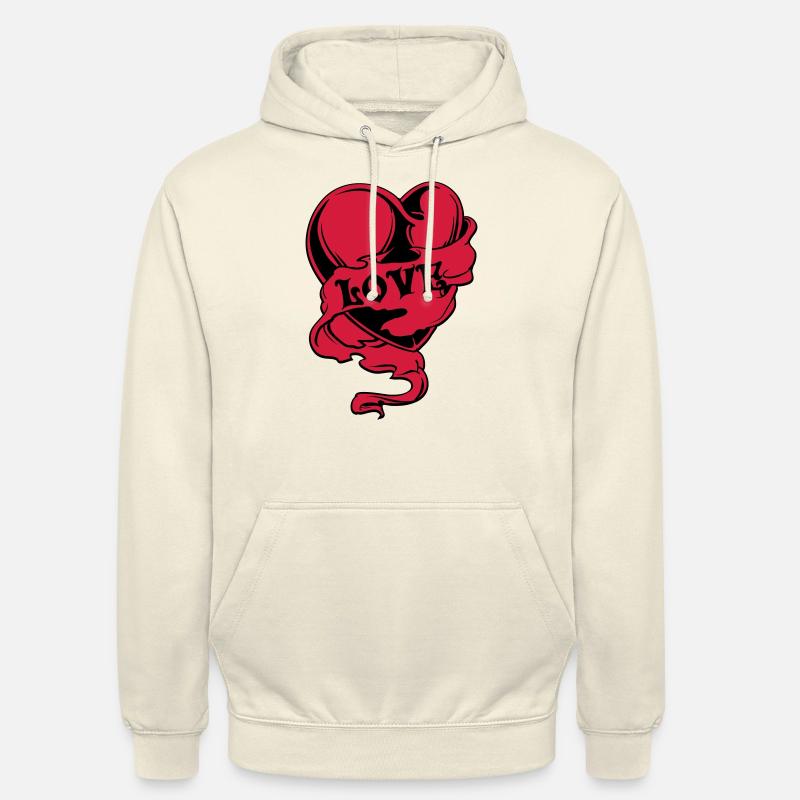 Herz - Unisex Hoodie - Vanille-Milchshake