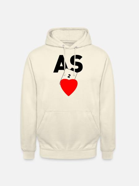As de Coeur - Sweat-shirt à capuche unisexe - vanille