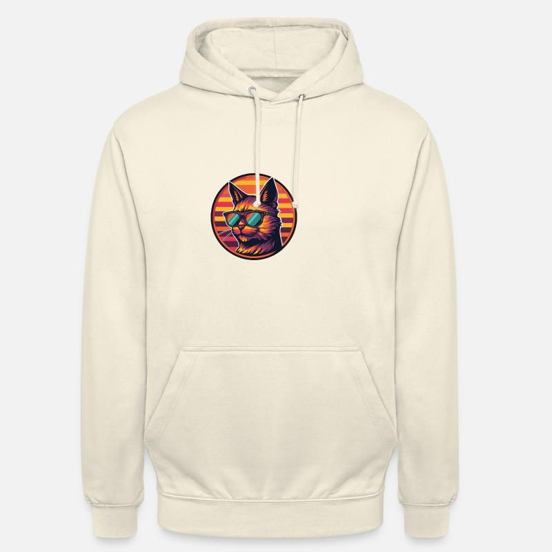 Katze Comic Cool Sommer - Unisex Hoodie - Vanille-Milchshake