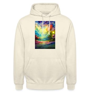 Ciel étoilé - Sweat-shirt à capuche unisexe - vanille - Devant - Alina (178cm) & Michal (187cm)