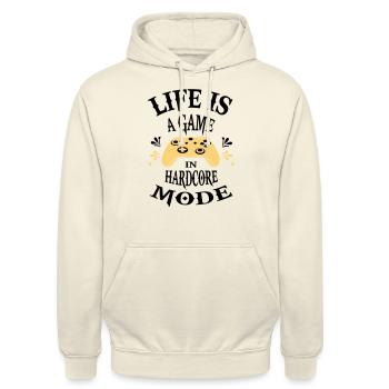 Humor Humor Hardcore Gaming Video Games Quote - Unisex Hoodie - vanilla - Front - Alina (178cm) & Michal (187cm)
