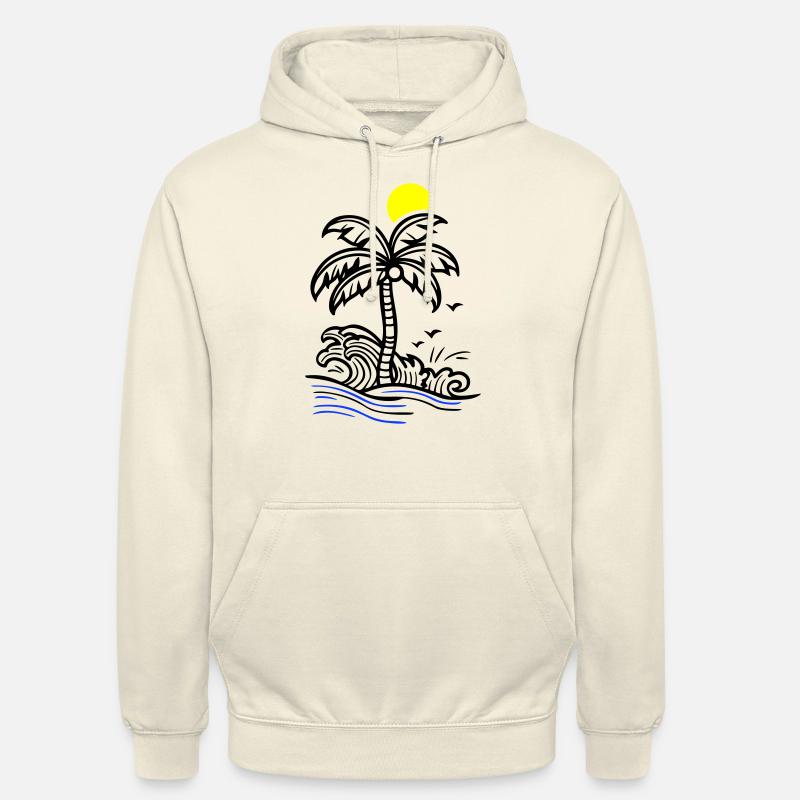 Palm Tree Holidays Beach Summer - Unisex Hoodie - vanilla