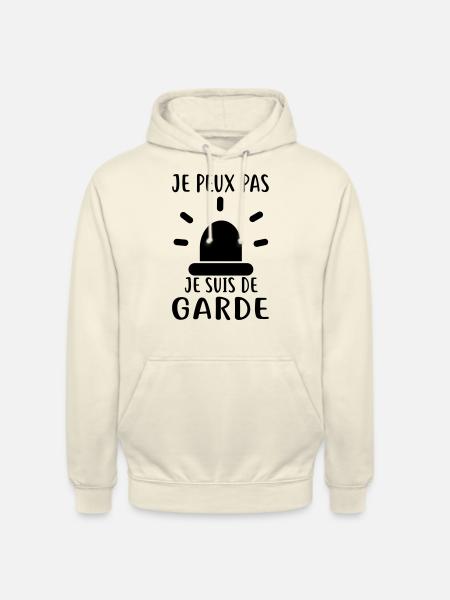 JE SUIS DE GARDE - Sweat-shirt à capuche unisexe - vanille