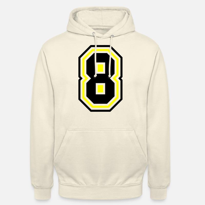 8 nombre symbole - Sweat-shirt à capuche unisexe - vanille