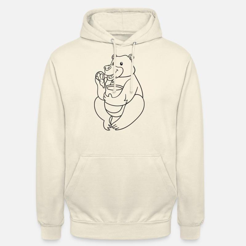 Bär, Bären, Honig, Geschenk, Geschenkidee - Unisex Hoodie - Vanille-Milchshake